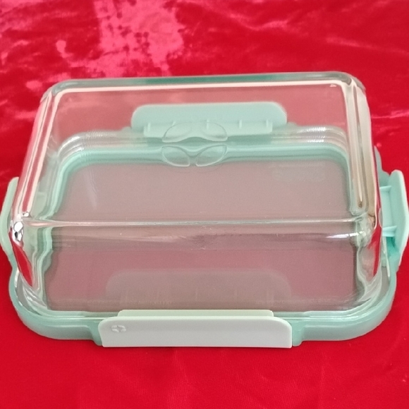 D- NWOT Ello Green Glass Storage Container - Picture 3 of 9